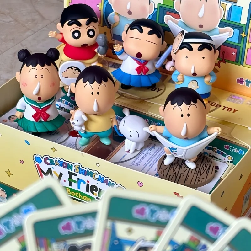 

Crayon Shin-Chan My Silly Friends Series Blind Box Trendy Anime Figurine Desktop Ornament Collectible Toy Gifts For Kids Fans