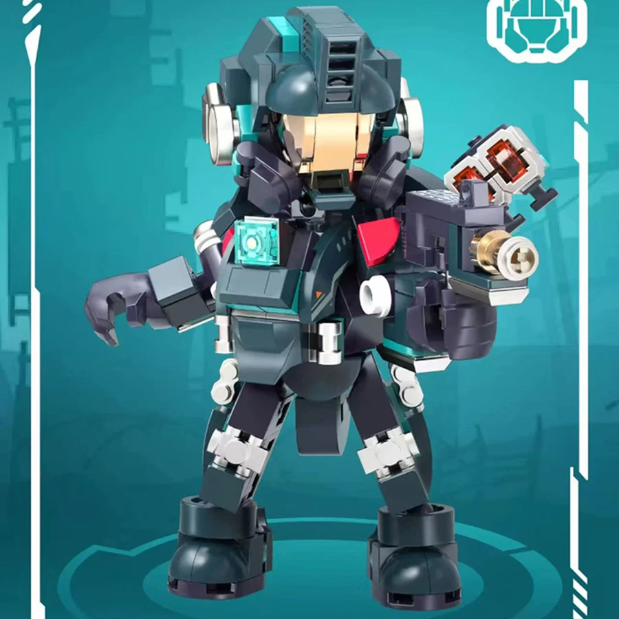 

City Dream Hero Series Special Forces character building blocks. Green desktop decorative building block toys.