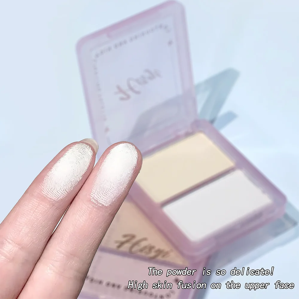 لوحة كونتور للوجه بلونين، أحمر خدود هايلايتر برونزي غير لامع، مقاوم للماء، تحكم طويل الأمد في الزيت، سطع، للجنسين، مكياج آمن #4