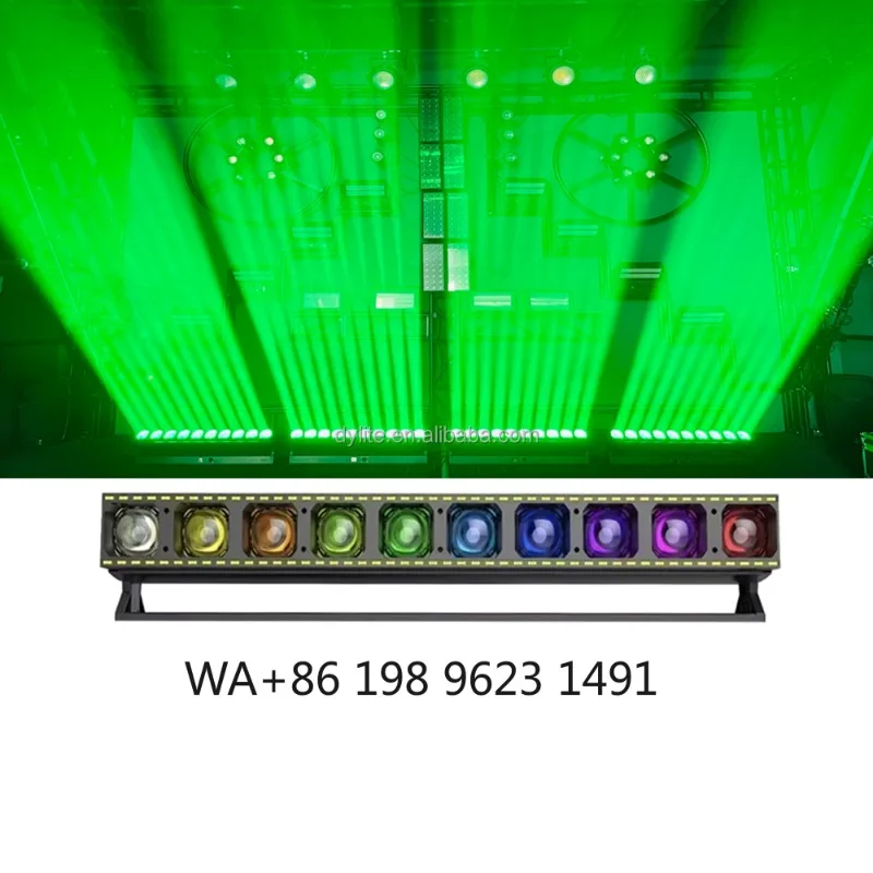 10x60W RGBW Pixel LED Beam Moving Bar Zoom DMX Stage Strobe Light for DJ Disco Concert Wedding Club Event