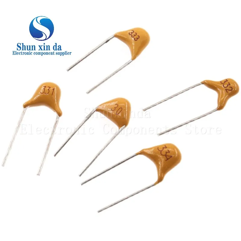 100 قطعة 50V 10PF ~ 10 فائق التوهج متجانسة السيراميك مكثف 22PF 47NF 220NF 1NF 4.7 فائق التوهج 1 فائق التوهج 101 102 104 105 106 103 474 100NF 330NF 0.1 فائق التوهج