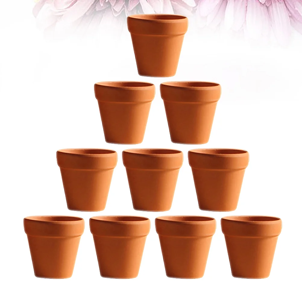 

20pcs Red Pottery Flower Pot Terracotta Pot with Hole Pottery Clay for Cacti and Succulent Plants (3 x 3cm)