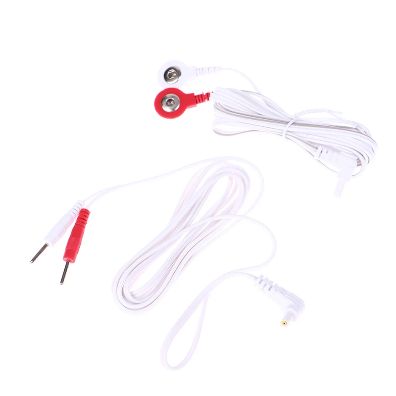 1/2PC Massage Relaxation 2/4Buttons Electrotherapy Electrode Lead Electric Shock Wires Cable For Tens Massager Connection Cable