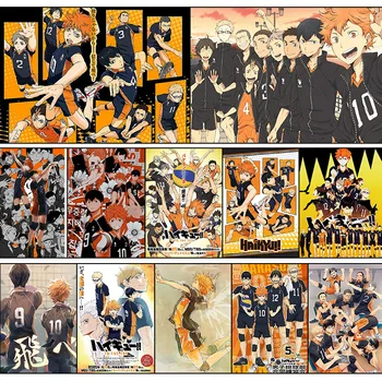 Haikyuu! ! Anime Poster voleybol Boy sanat boyama odası dekorasyon duvar çıkartmaları, duvar kağıtları, asılı resimler