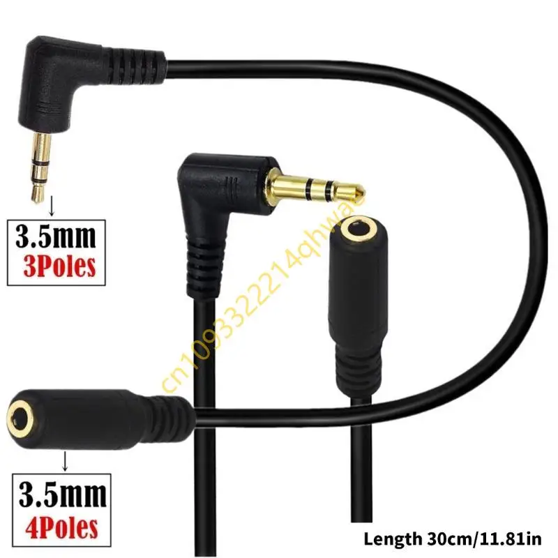 Compactly 90Degree Stereo Audios кабель 3,5 мм TRS TRR TRRS Audios Adapter Cable