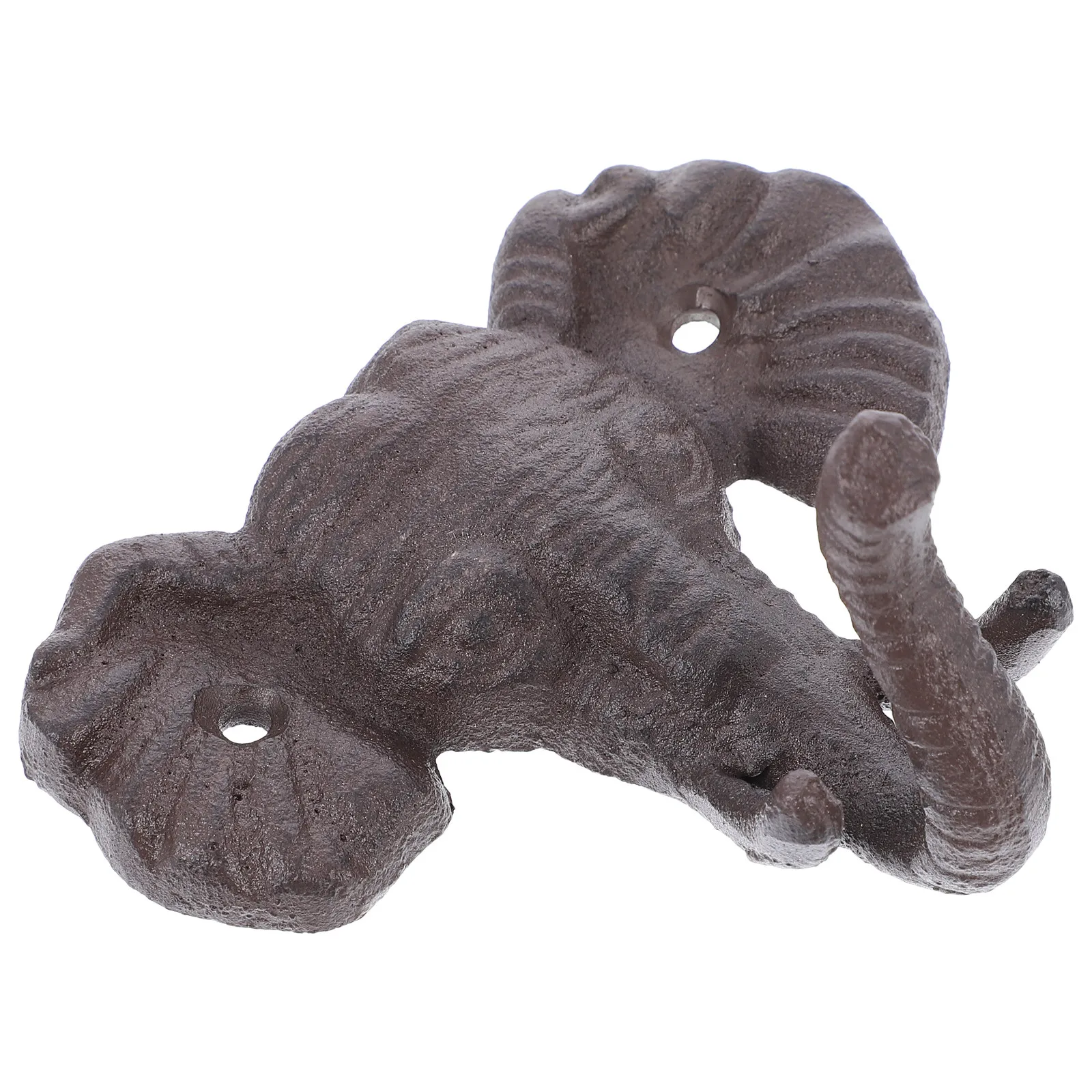 

1Pcs Vintage Elephant Shaped Iron Wall Hook Strong Bearing Decorative Hook for Coat Hat Backpack Bedroom Bathroom Kitchen Living
