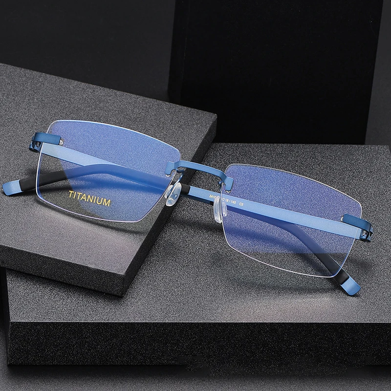

2025 Brand Optical eyeglasses rimless Vintage myopia eyeglasses frame Titanium computer Retro glasses frame optical women men