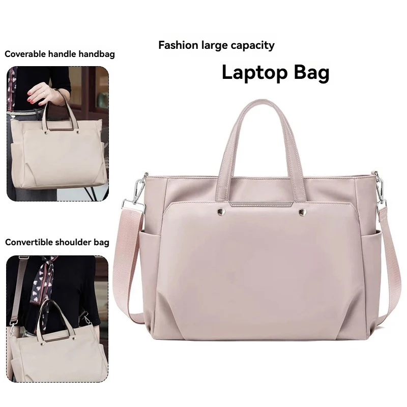 

Canvas Tote Bag for Women Work Commuting Casual Lightweight Durable Polyester Bag with Zipper Closure Versatile Carryall