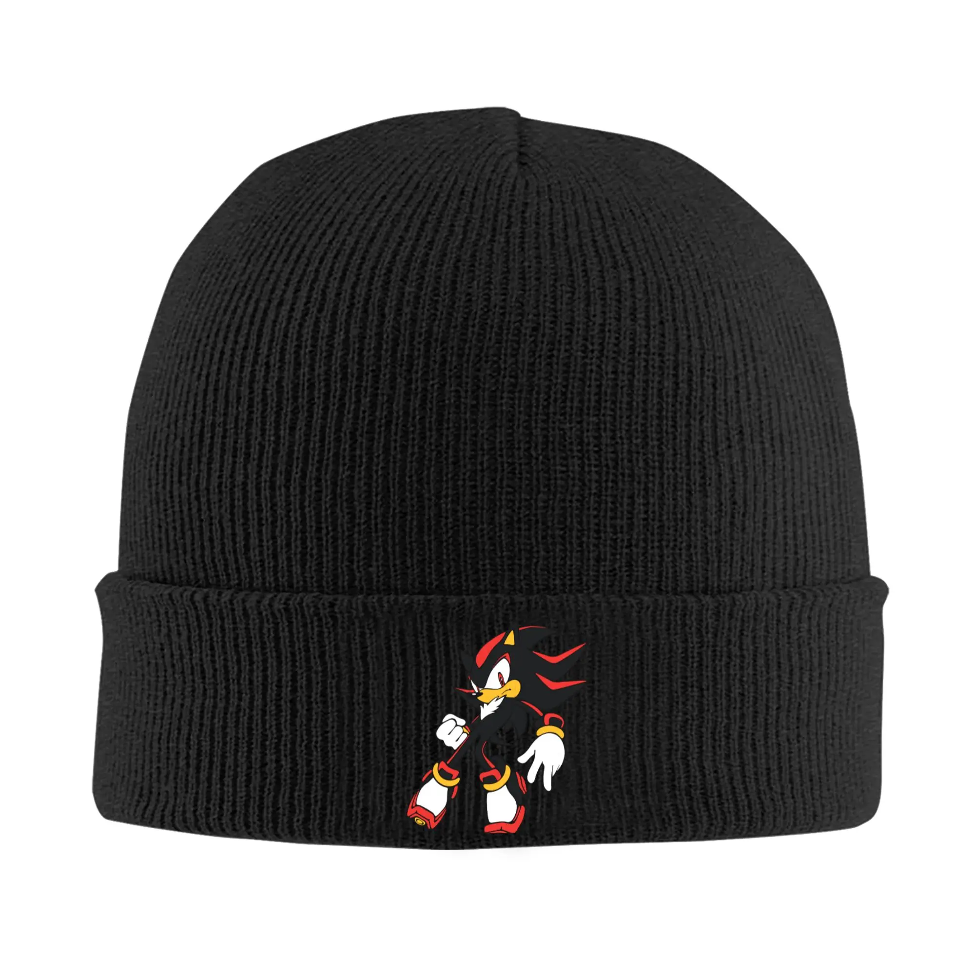 Shadow The Hedgehogs Knit Hat Beanies Autumn Winter Hat Warm Acrylic Caps Men Women Gifts,