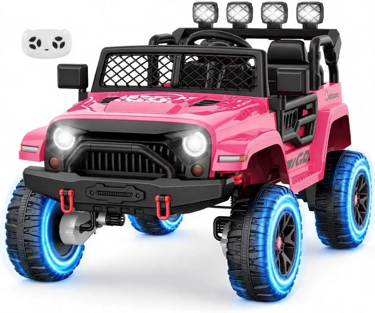 Kids Ride-On Car, 2026 New 24V 800W High-Power Two-Seater Electric Vehicle for Children, Pink