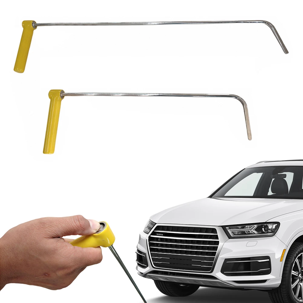 

2Pcs Car Dent Repair Hooks Stainless Steel Car Body Dent Removal Hook Car Paintless Dent Removal Tools for Hail Damage