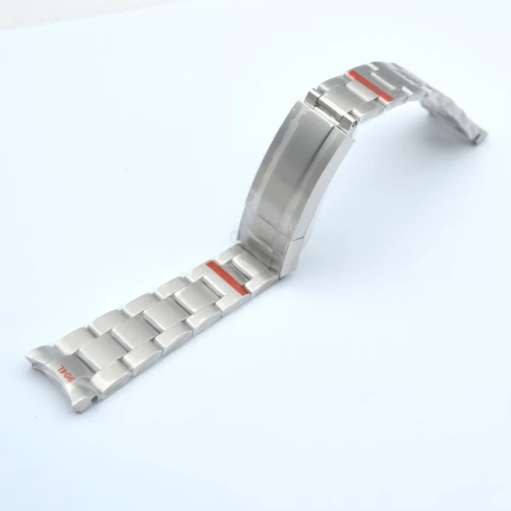 

20MM solid stainless steel watch strap folding buckle Silver watch band