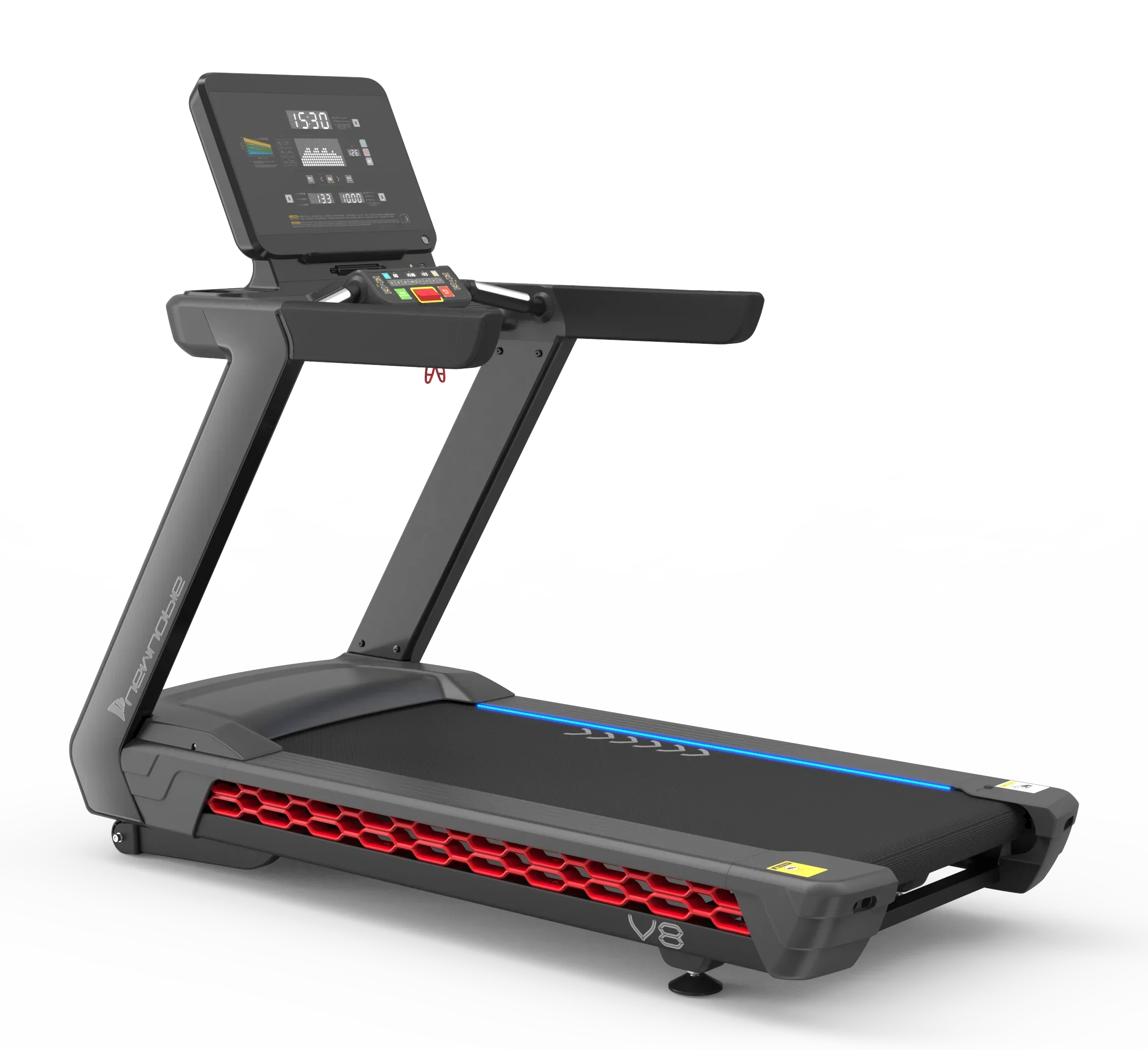 Heavy-duty Commercial Motorized Treadmill XG-V8E with Interactive Running Experience for Gym