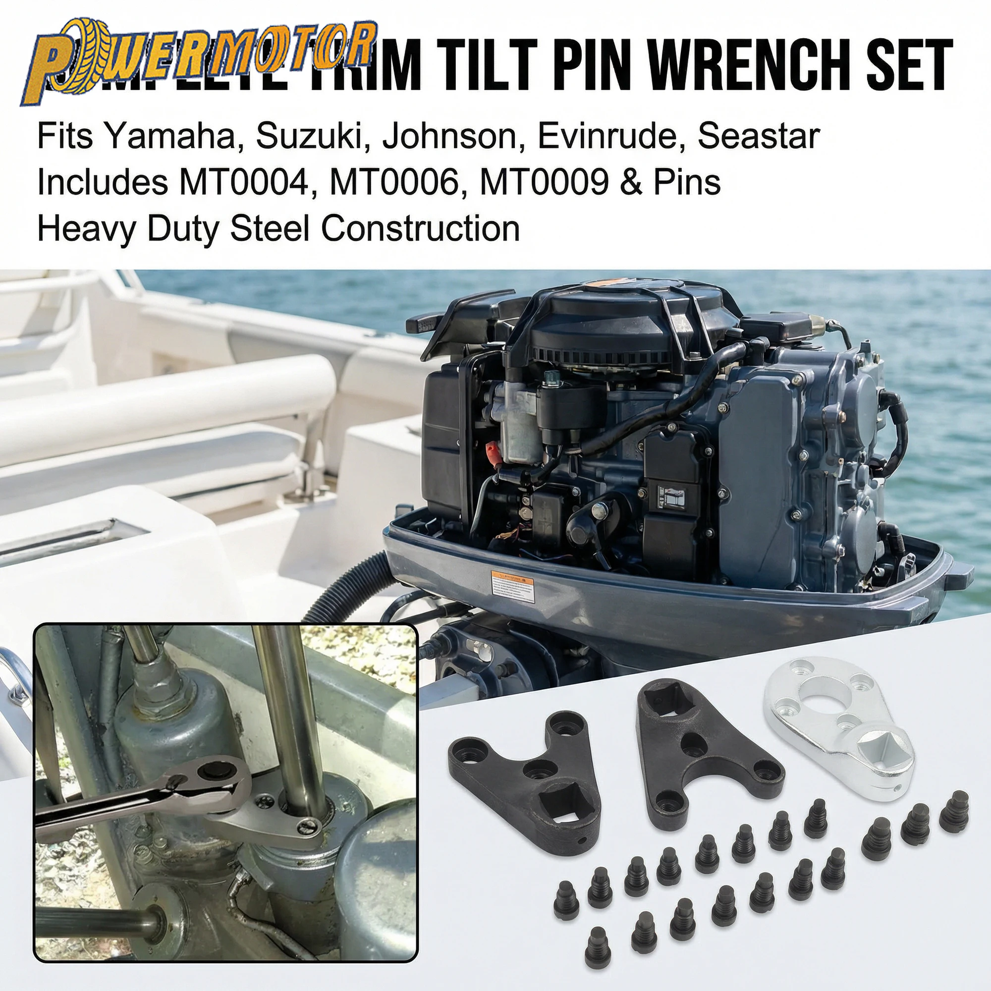 

Набор инструментов для регулировки наклона и выравнивания двигателя мотоцикла MT0004 MT0006 MT0009 для Yamaha Suzuki, все запчасти для гидравлических заглушек Seastar