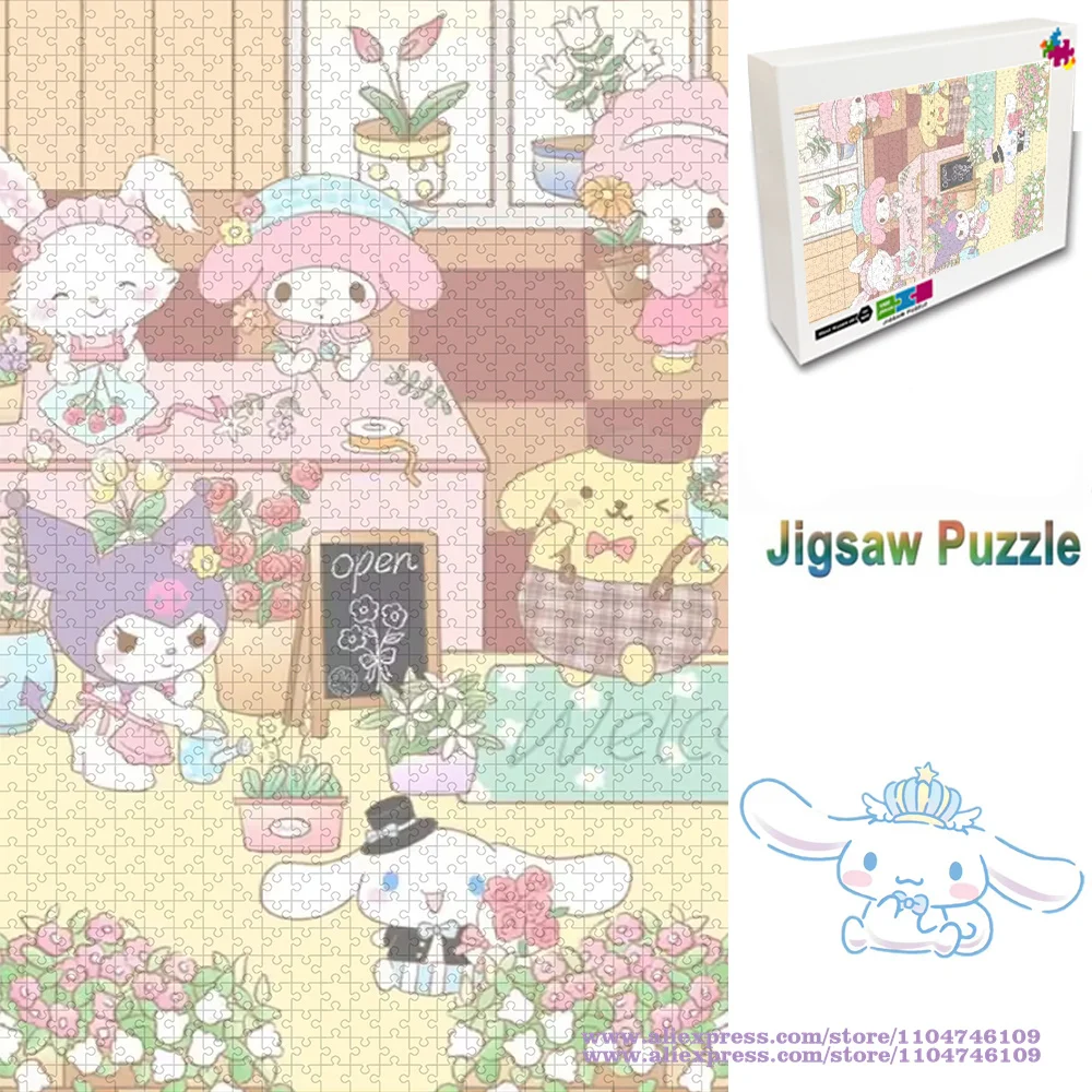 

Sanrio Kuromi My Melody Puzzle Jigsaw Kawaii Cinnamoroll 108/200/300/500/1000/1500Pcs Intelligence Puzzles Birthday Gifts