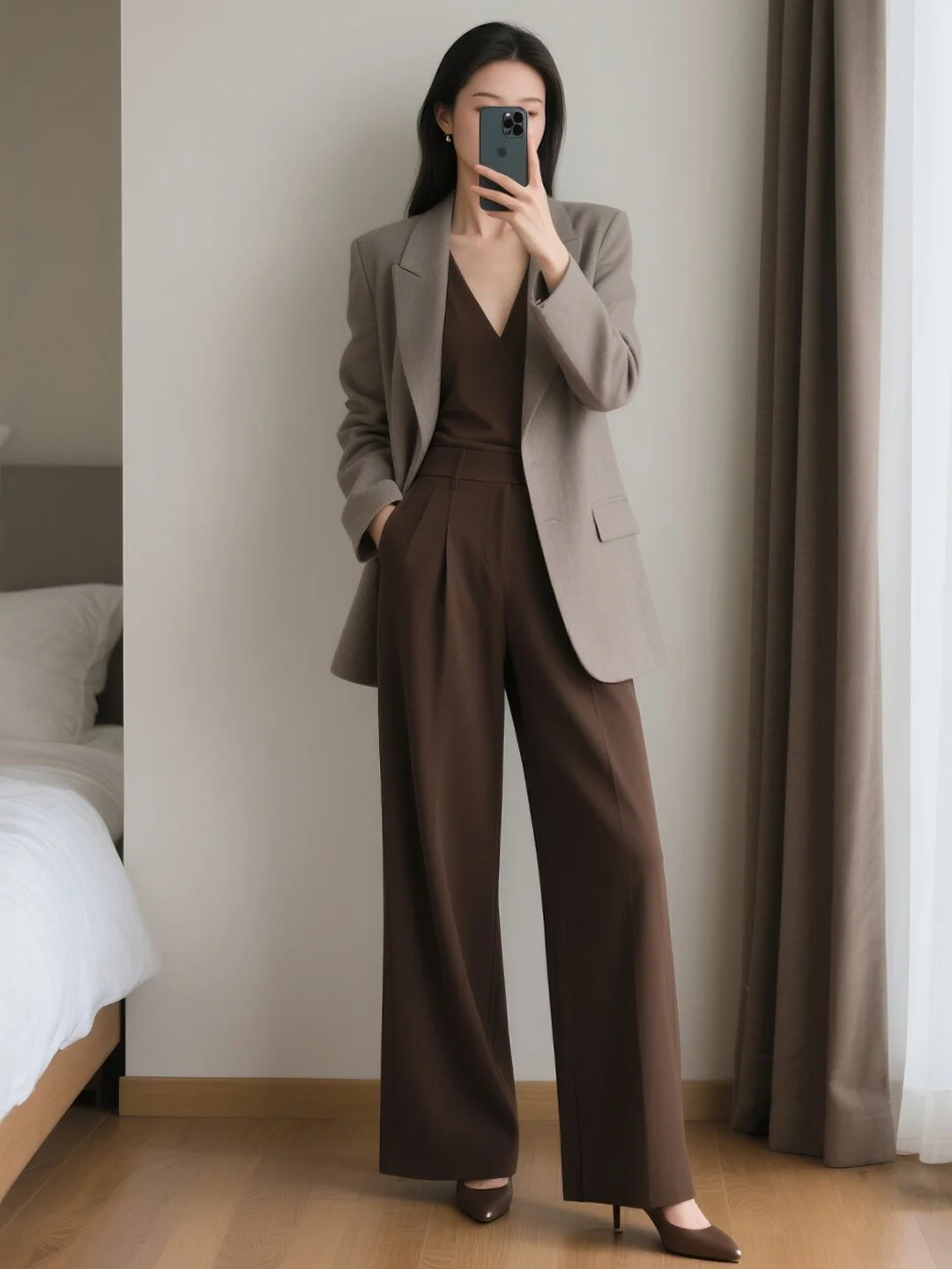 

Spring New Arrival Women's Vintage Suit Jaet And Pants Set Faionable Commute Two Piece Set Ele Sle Polyester Fiber