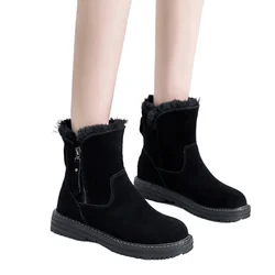 Nuovo Inverno Stivali Genuino Delle Donne Scarpe In Pelle di Mucca Delle Donne del Cuoio Stivali Da Neve Caldo Scarpe Inverno Freddo Stivali Donna Caviglia L041