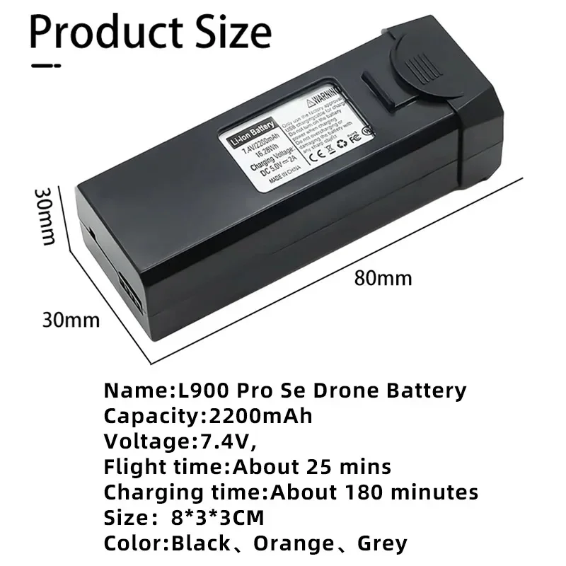 Original LYZRC L900 ProSe Battery 7.4V 2200mAh For L900 ProSe Max 4K Dron L900 Prose/Semax Rc Quadcopter Spare Accessories Parts