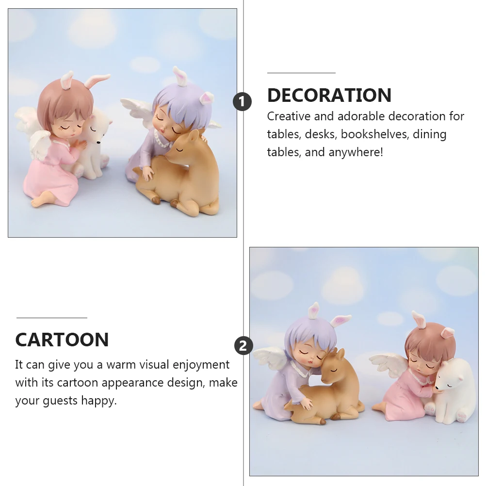 

2Pcs Appearance Party Home Cake Adornment Decor Car Cake Decoration Ornament Mini Resin Ornament Models