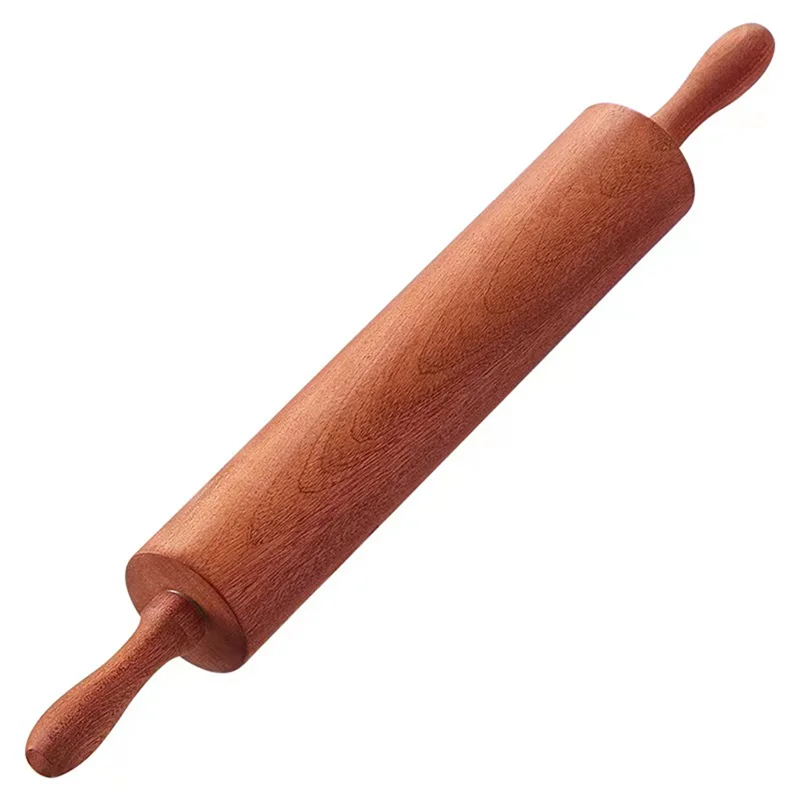 

Wooden Rolling Pins For Baking,Classic Sapele Rolling Pin With Handles,Baking Wooden Rolling Pin Large 18.8Inl X 2.3Inw-B51B