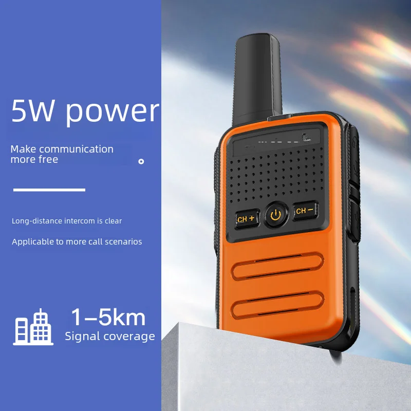 Mini Walkie Talkie for Kids, Handheld Transceiver, 6km Receiver, Two Way Radio, Toys for Boys and Girls, 2Pcs