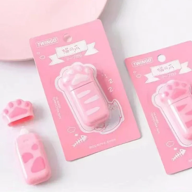 New Random 1Pcs Cat Claw Correction Tape White Out Corrector Promotional Gift Student Prize School Supplies stationery gift