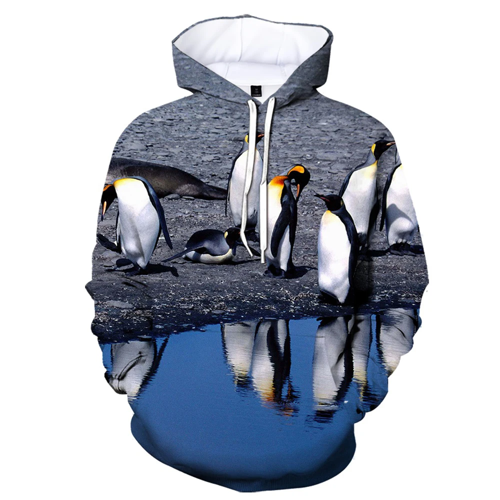 

Hot Sale Penguin 3D Hoodie New Fashion Personality Animal Unisex Trend Casual Fun Printed Pullover Sweatshirts