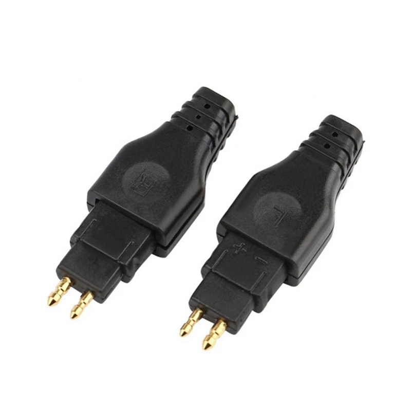 2 Pcs Mini Earphone Cable Pin Plug Connector For Sennheiser HD650 HD600 HD580 HD25 Black