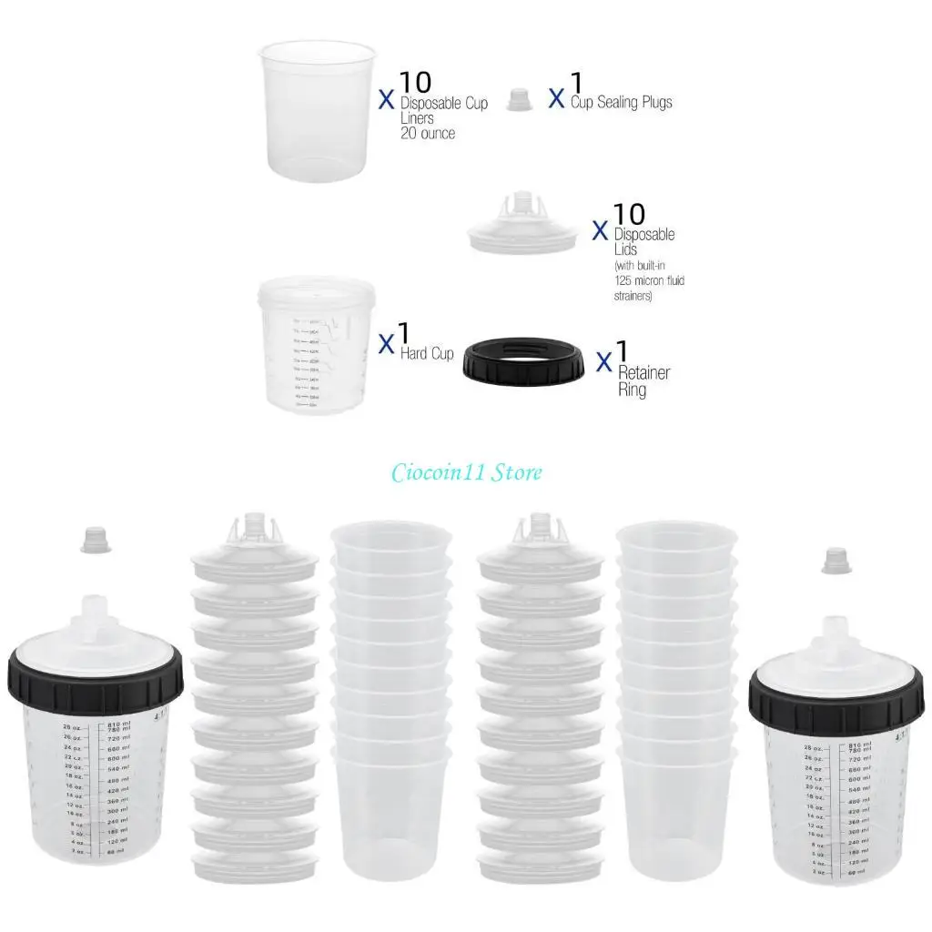 

Professional Paint Y1UB, одноразовые чашки для распылительного оружия, поставляется с лайнерами