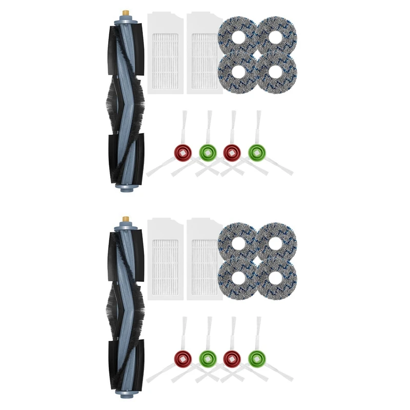 

2 комплекта для Ecovacs Deebot T10/T10 TURBO, детали Hepa-фильтра, основная боковая щетка, накладка для швабры, запасной аксессуар для робота-пылесоса