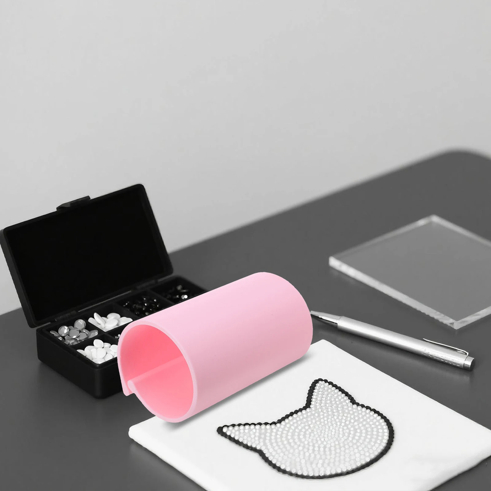 

3pcs Stand Rhinestone Painting Roll Holder Anti-Roll Ring Art Canvas Storage Organizer For Adults Craft Mosaic