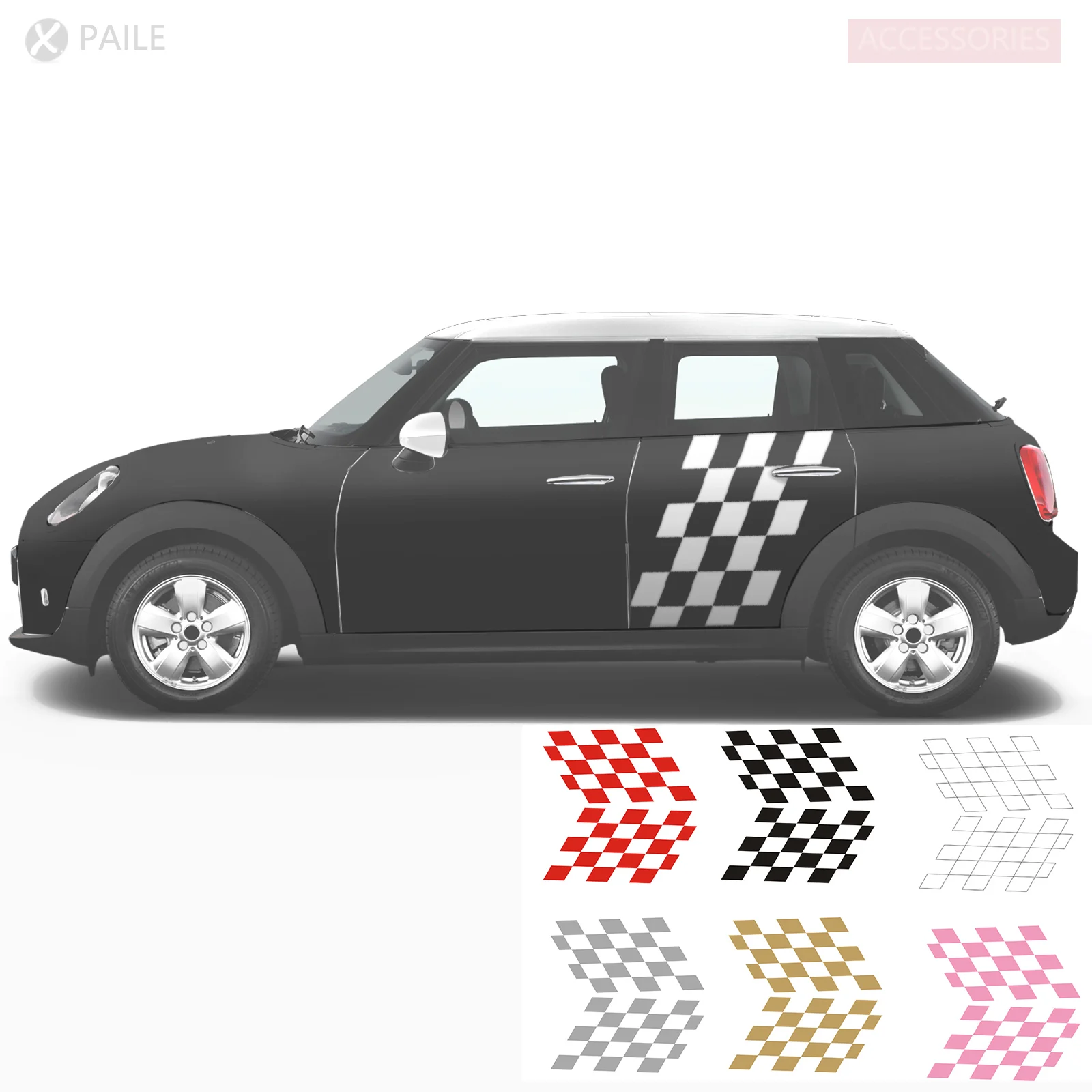 

2pcs Sticker Doors Stripes Vinyl Decal Graphics Customize For Universal, MINI cooper R50 R53 R55 R56 R57 R59 R60 F55 F56 F60