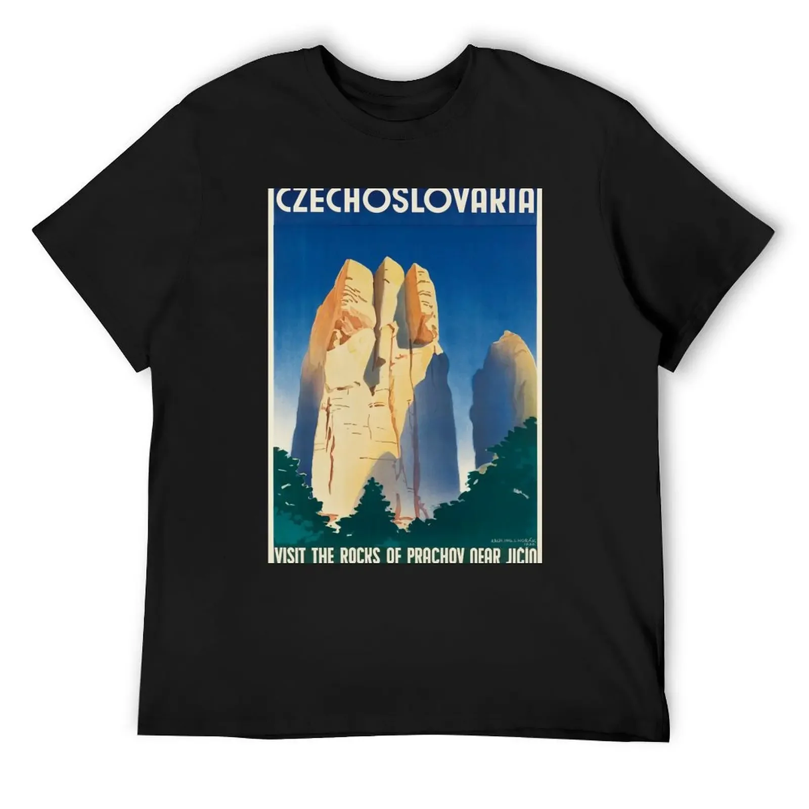 

Czechoslovakia vintage travel poster T-Shirt vintage t shirts vintage anime shirt man t shirt mens t shirts pack
