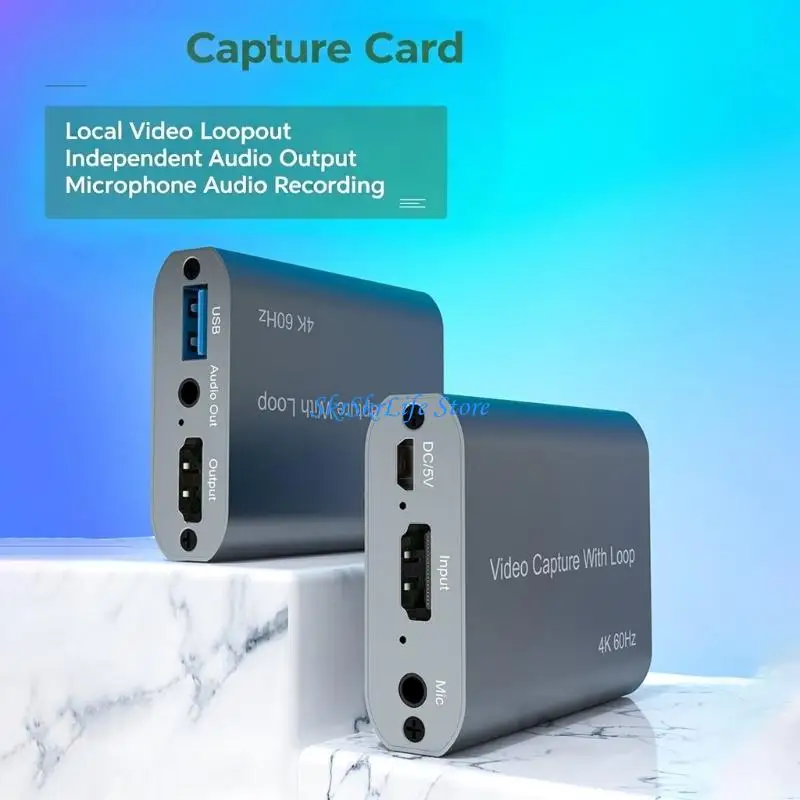 E65E Portable HDTV Port Video Capturing Card With 4K Resolution For Seamlessly Live Broadcast And Recording
