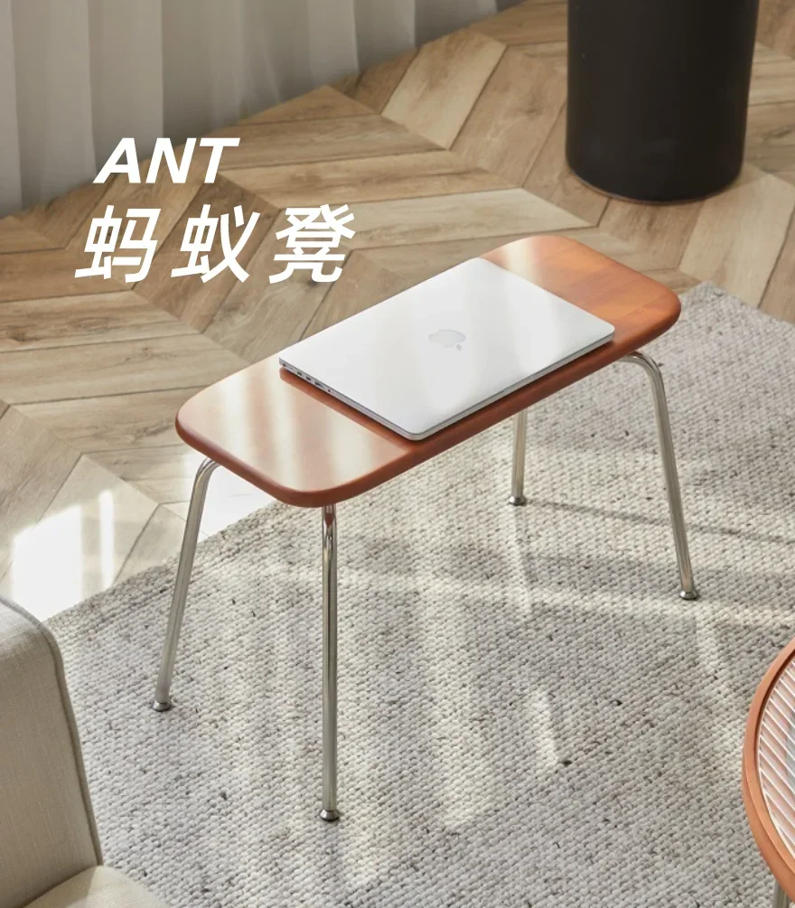 أثاث سيوو | الشمال بسيط الرجعية خشب متين البسيطة النمل البراز طاولة طعام وكرسي الإنترنت الأحمر الأحذية تغيير البراز مدخل