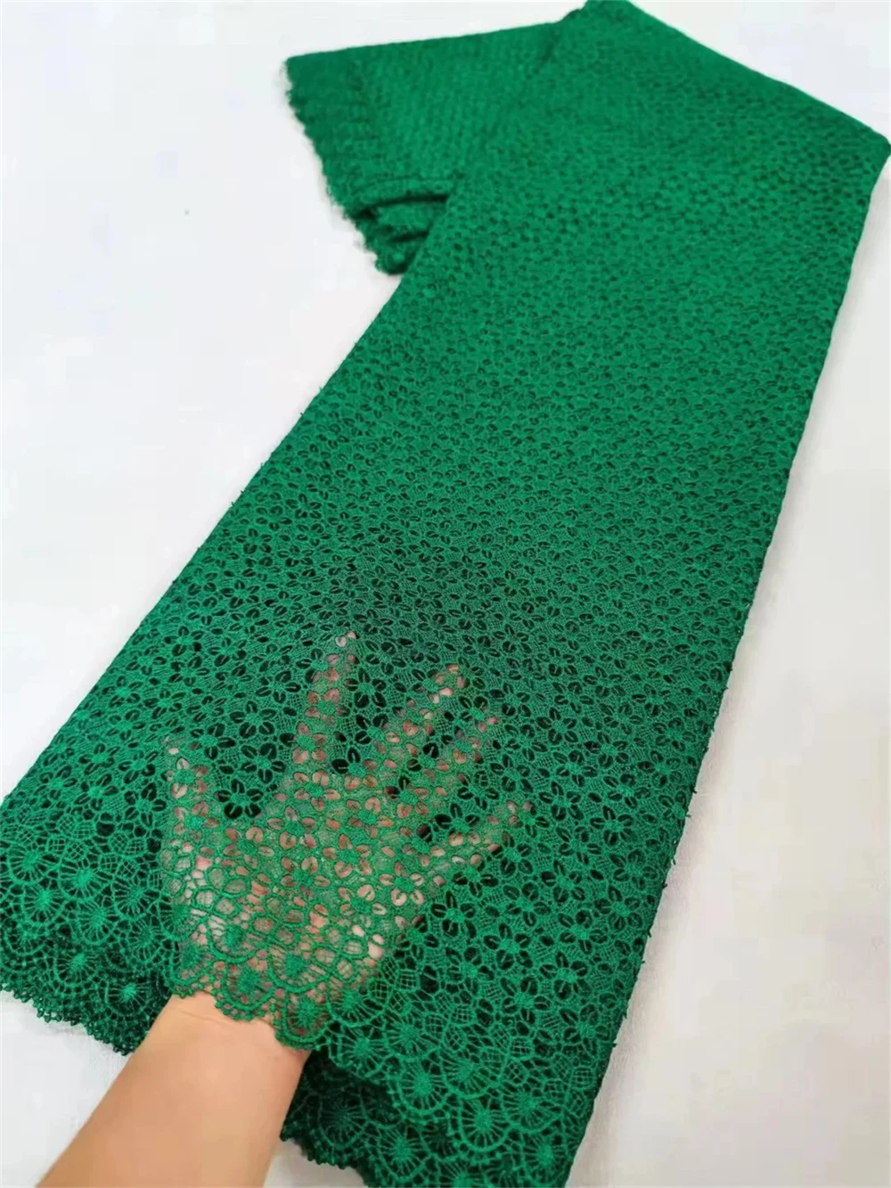 نسيج حرير الحليب الأفريقي مع الدانتيل القابل للذوبان في الماء 2025 جودة عالية الحليب الحرير النيجيري شبكة نسيج الدانتيل لفستان الزفاف #3