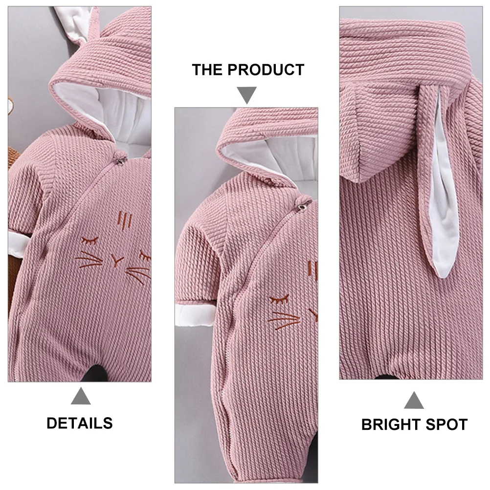 

1 шт., детское пальто с капюшоном, зимнее детское боди, теплый комбинезон, комбинезон для новорожденных, наряд для младенцев для праздничной фотографии, комбинезон для новорожденных