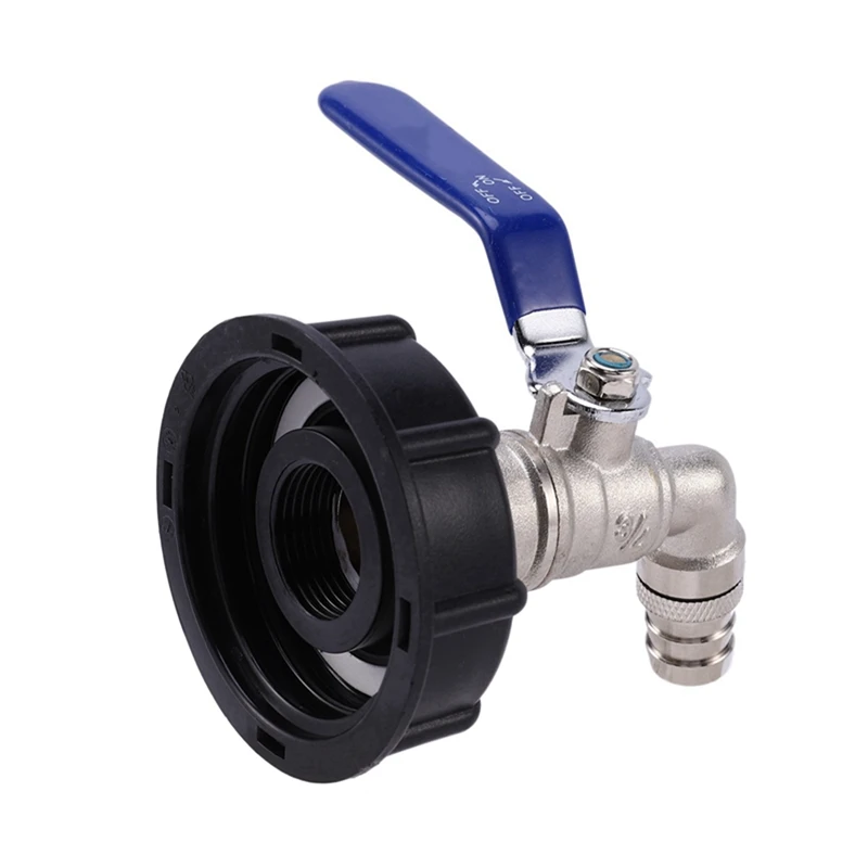 

3X IBC Ball Outlet Tap Tank 3/4 Inch Food Grade Drain Adapter 1000L Tank Rainwater Container Brass Hose Faucet Valve