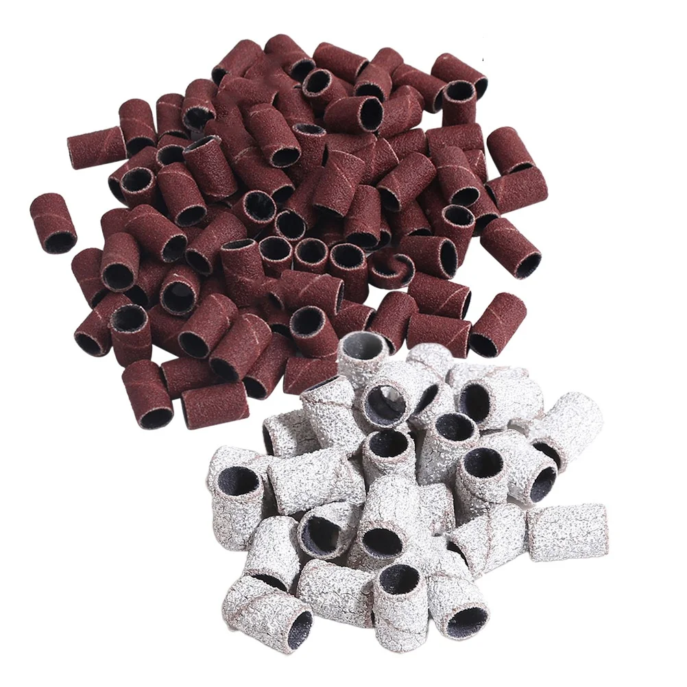 100 sztuk 2 opakowania Papier ścierny do paznokci Polerka do paznokci naturalnych i sztucznych Korundowe narzędzia do manicure i pedicure Białe 120 #