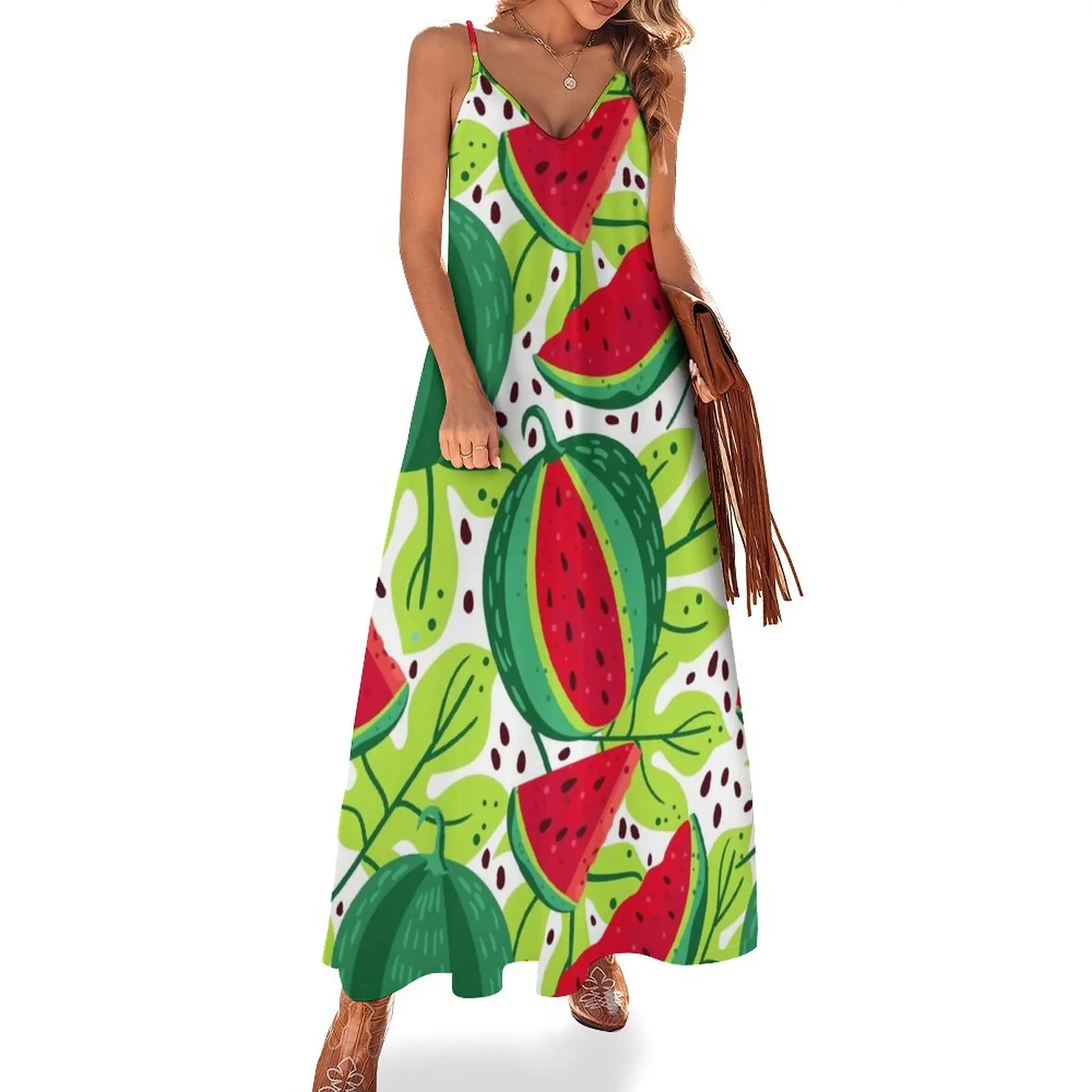 

Juicy and sweet watermelon Sleeveless Dress clothes for women dress korean style