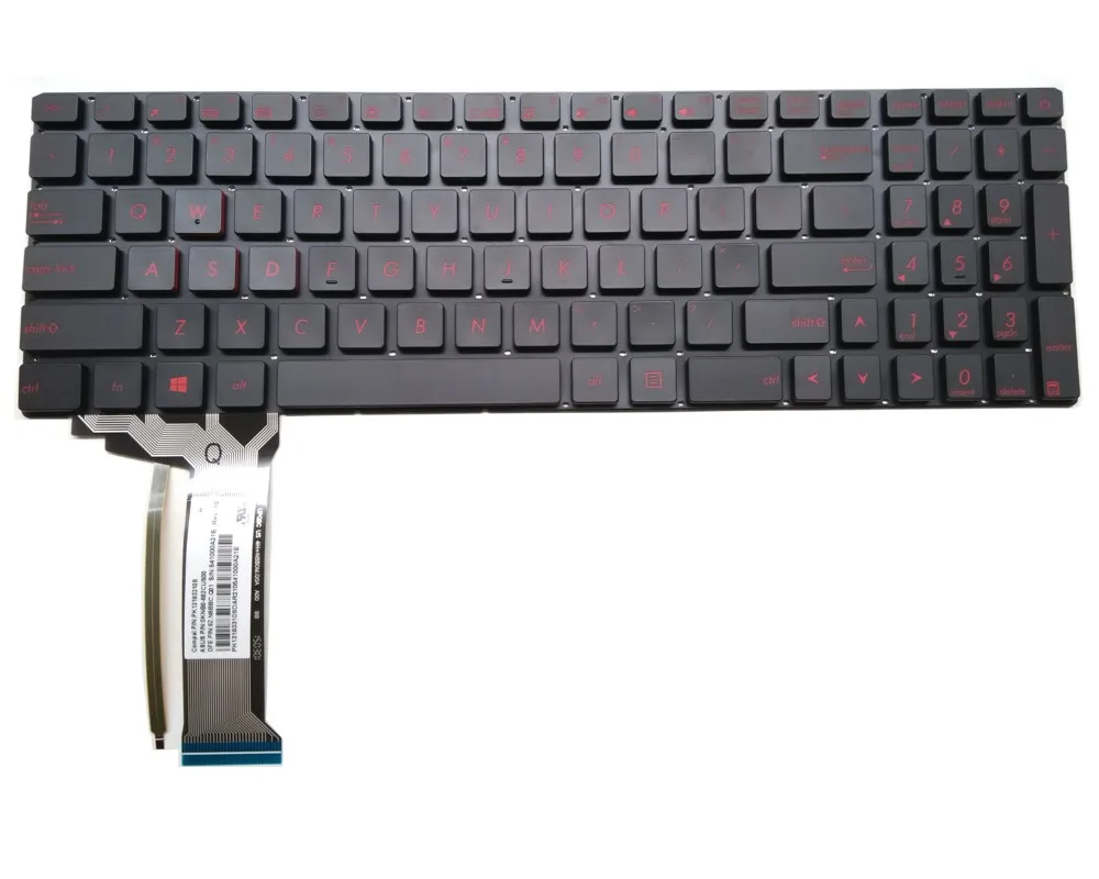 New Laptop Keyboard for Asus G551JM-DH71 G551JM-EH74 G551JX-ES71 G551VW-DS51 G551VW-DS71 With Red Backlit