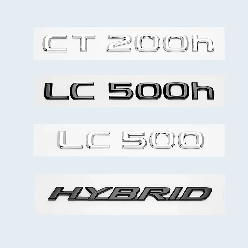 ثلاثية الأبعاد كروم لامع أسود ABS رسائل عدد CT200h LC500 LC500h الهجين شعار لكزس سيارة جذع شارة لاصقة للشعار اكسسوارات