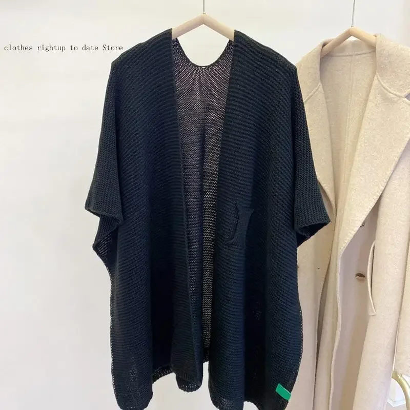 Xale de malha feminino, capa quente, cachecol casual, moda, outono e inverno