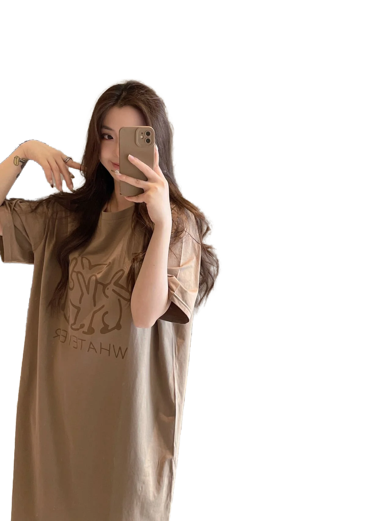 

Fashion Cute Sleepwear Women Nightwear Round Neck Cotton Home Dress Robe Summer Lounge Nightshirt Short Sleeve Nightgown