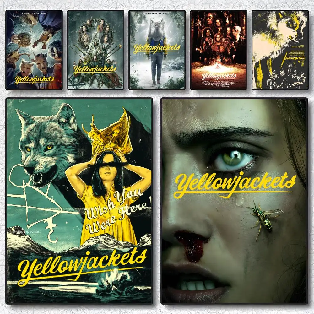Movie Y-Yellowjackets Poster Sticky Wall Art Printing Waterproof Home Living Bed Room Aesthetic Decor