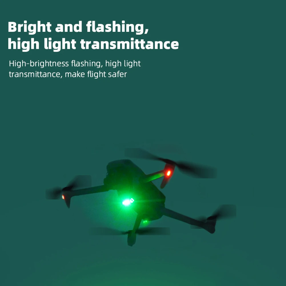 LED Strobe Warning Light USB Rechargeable Night Signal Light High Brightness for DJI Mavic 3/MINI/2/SE/Air 2S Drone Motorcycle