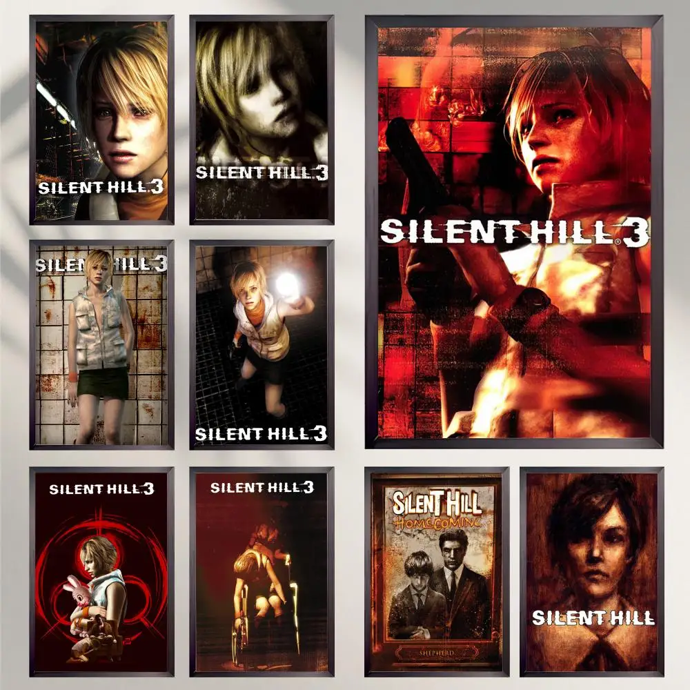 Póster de Game S-Silent Hill HD, decoración de pared impermeable versátil, autoadhesiva, perfecta para cualquier habitación y regalo Ideal