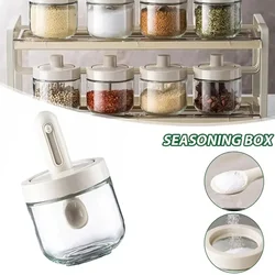 Seasoning Jar Spice Jar Sugar Salt Jar With Lid Spoon Monosodium Glutamate Seasoning Bottle Food Storage Box Kitchen Container