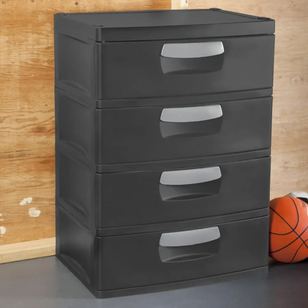 

4 Drawer Unit Plastic (Color : Flat Gray)