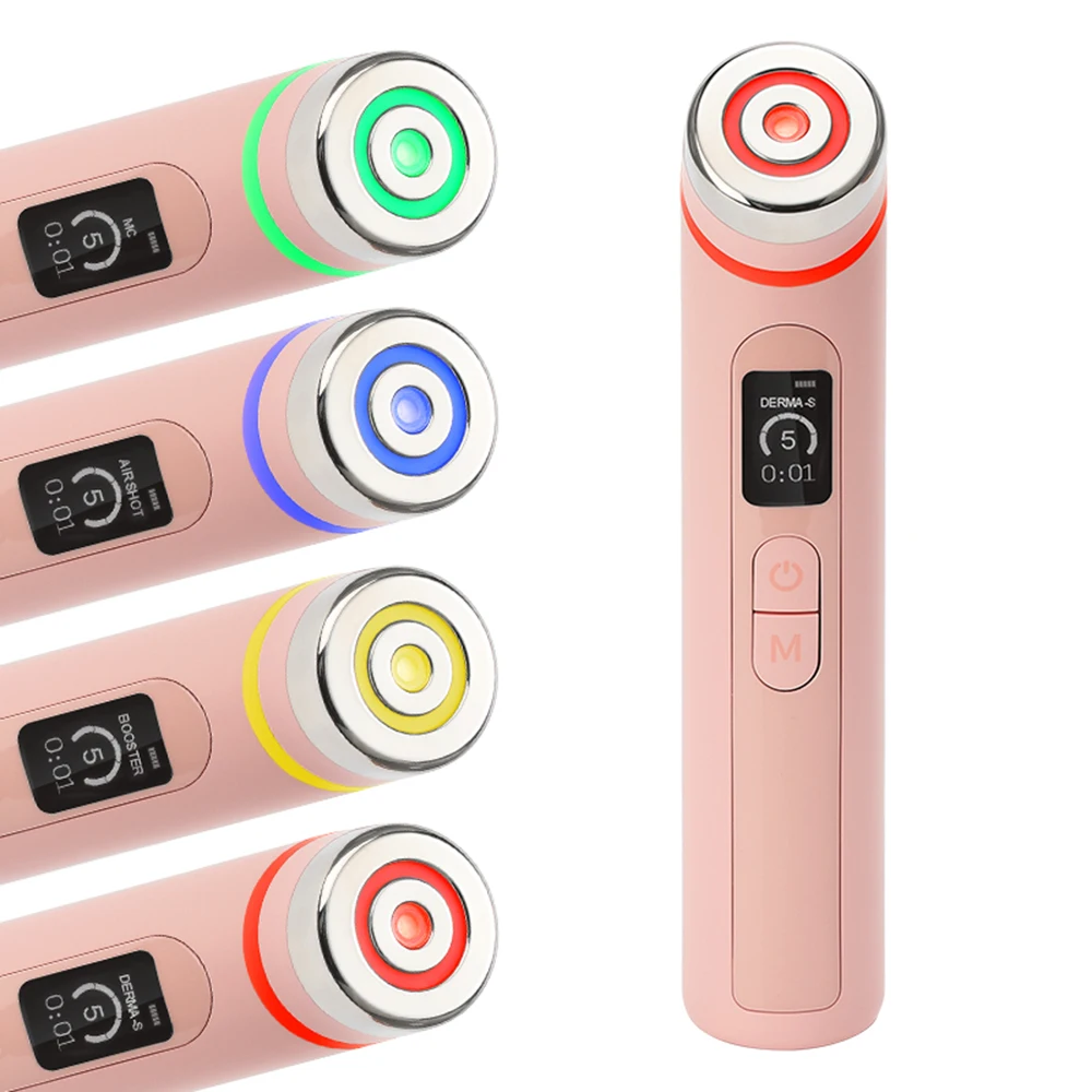 4 Colors EMS Microcurrent Facial Massager Age-R Booster Pro Anti Wrinkle Lift Device Home Use Beauty Tool for Skin Care & Rejuve